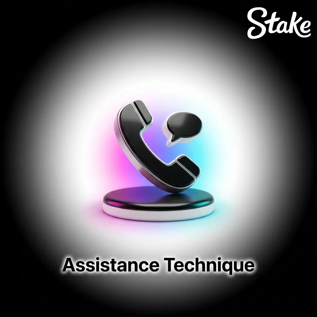 Assistance technique Stake : support chat en direct et email pour bugs, erreurs de jeux et problèmes application mobile